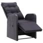 Preview: Gartensessel mit Kissen 2 Stk. Verstellbar Schwarz Poly Rattan