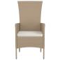 Preview: Gartenstühle mit Kissen 4 Stk. Poly Rattan Beige