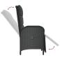 Preview: Garten-Relaxstühle 2 Stk. mit Tisch Schwarz Poly Rattan