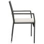 Preview: Gartenst?hle mit Kissen 4 Stk. Poly Rattan Schwarz