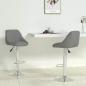 Preview: ARDEBO.de - Barhocker 2 Stk. Grau Kunstleder