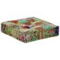Preview: Pouf Flickwerk Quadrat Baumwolle Handgefertigt 50×50×12 cm Grün