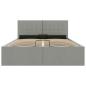 Preview: Stauraumbett Hydraulisch Hellgrau Stoff 120×200 cm