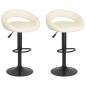 Preview: Barhocker 2 Stk. Creme Samt