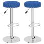 Preview: Barhocker 2 Stk. Blau Stoff