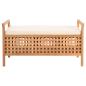 Preview: Sitzbank mit Stauraum 93×49×49 cm Walnuss Massivholz