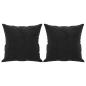 Preview: 2-Sitzer-Sofa mit Zierkissen Schwarz 120 cm Samt