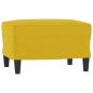 Preview: 3-Sitzer-Sofa mit Hocker Gelb 180 cm Samt