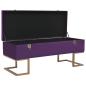 Preview: Bank mit Staufach 105 cm Lila Samt