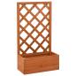 Preview: ARDEBO.de - Garten-Spalier mit Blumenkasten Orange 50x25x90 cm Tannenholz
