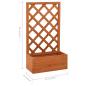 Preview: Garten-Spalier mit Blumenkasten Orange 50x25x90 cm Tannenholz