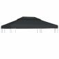 Preview: ARDEBO.de - Pavillon-Dachplane mit Kaminabzug 310 g/m² 4x3 m Anthrazit