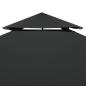 Preview: Pavillon-Dachplane mit Kaminabzug 310 g/m² 4x3 m Anthrazit