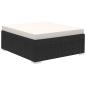 Preview: 6-tlg. Garten-Lounge-Set mit Auflagen Poly Rattan Schwarz