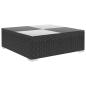 Preview: 6-tlg. Garten-Lounge-Set mit Auflagen Poly Rattan Schwarz
