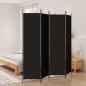 Preview: ARDEBO.de - 4-tlg. Paravent Schwarz 200x200 cm Stoff
