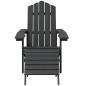 Preview: Adirondack-Gartenstuhl mit Fußteil HDPE Anthrazit