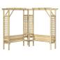 Preview: Eck-Pergola mit Bank Kiefernholz Imprägniert
