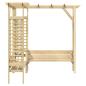 Preview: Eck-Pergola mit Bank Kiefernholz Imprägniert