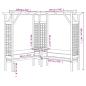 Preview: Eck-Pergola mit Bank Kiefernholz Imprägniert