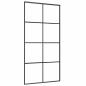 Preview: Schiebetür Aluminium und ESG Glas 102,5x205 cm Schwarz
