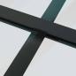 Preview: Schiebetür Aluminium und ESG Glas 102,5x205 cm Schwarz