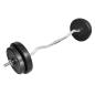 Preview: ARDEBO.de - Hantelset mit Curlstange und Hantelscheiben 30 kg