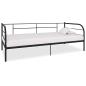Preview: ARDEBO.de - Tagesbett-Rahmen Schwarz Metall 90×200 cm