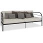 Preview: Tagesbett-Rahmen Schwarz Metall 90×200 cm