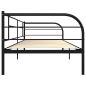Preview: Tagesbett-Rahmen Schwarz Metall 90×200 cm