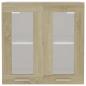 Preview: Hängeglasschrank Lyon Sonoma-Eiche 60x31x60 cm Holzwerkstoff