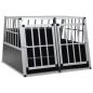 Preview: ARDEBO.de - Hundetransportbox mit Doppeltür 94 x 88 x 69 cm