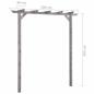 Preview: Garten-Pergola Grau 200x40x205 cm Imprägniertes Kiefernholz