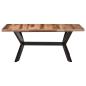 Preview: Esstisch 180x90x75 cm Massivholz Honigfarben