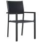Preview: Gartenst?hle 2 Stk. Schwarz Kunststoff Rattan-Optik
