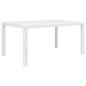 Preview: ARDEBO.de - Gartentisch Weiß 150x90x72 cm Kunststoff Rattan-Optik