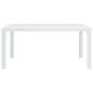 Preview: Gartentisch Weiß 150x90x72 cm Kunststoff Rattan-Optik