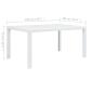 Preview: Gartentisch Weiß 150x90x72 cm Kunststoff Rattan-Optik