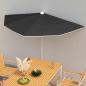 Preview: ARDEBO.de - Halb-Sonnenschirm mit Mast 180x90 cm Schwarz