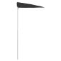 Preview: Halb-Sonnenschirm mit Mast 180x90 cm Schwarz