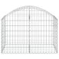 Preview: Gabione mit Hochbogen 100x50x60/80 cm Verzinktes Eisen