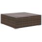 Preview: 12-tlg. Garten-Lounge-Set mit Auflagen Poly Rattan Braun