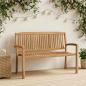 Preview: ARDEBO.de - Gartenbank 2-Sitzer Stapelbar 120 cm Massivholz Teak