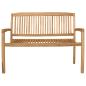 Preview: Gartenbank 2-Sitzer Stapelbar 120 cm Massivholz Teak