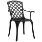 Preview: Gartenst?hle 4 Stk. Aluminiumguss Schwarz