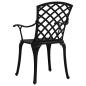 Preview: Gartenst?hle 4 Stk. Aluminiumguss Schwarz