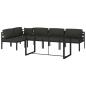 Preview: 6-tlg. Garten-Lounge-Set mit Kissen Aluminium Anthrazit