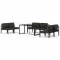Preview: 7-tlg. Garten-Lounge-Set mit Kissen Aluminium Anthrazit