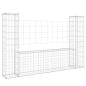Preview: Gabionenkorb U-Form mit 2 Säulen Eisen 140x20x100 cm