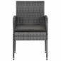 Preview: 9-tlg. Garten-Essgruppe Poly Rattan Grau